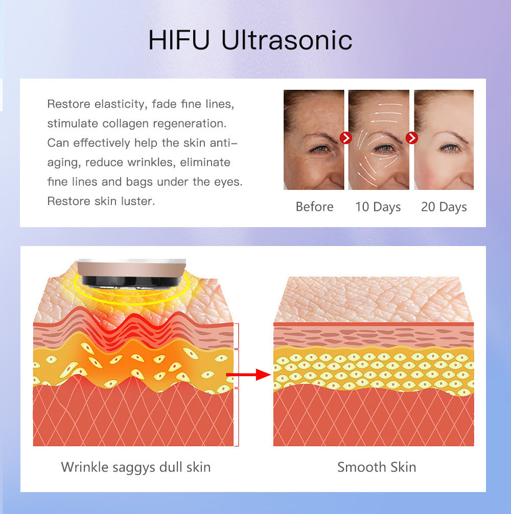 Mini HiFu Ultrasonic Knife EMS Micro-electric Pulse Vibration Lifting Pattern